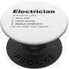 Miftees Electrician Tees Definizione elettricista PopSockets PopGrip Adesivo