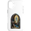 Holy Art Custodia per iPhone 16 Nostra Signora Di Lourdes Grotta Mariana Mosaico Sacro Arte Fede