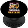 Funny Ukulele Musician Hawaiian Music Ap Moglie Mamma Ukulele Leggenda Festa della Mamma Divertente Musicista PopSockets PopGrip Adesivo