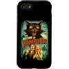Halloween Vintage Spooky Retro Film Post Custodia per iPhone SE (2020) / 7/8 Ritorno di Vampurr | B-Movie divertente gatto vampiro horror anni '80