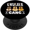 Funny Ukulele Musician Hawaiian Music Ap Ukulele Gang Hawaiian Music, gruppo di chitarristi acustici PopSockets PopGrip Adesivo