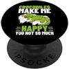 Funny Crocodile Hunter Costume Adult Des I coccodrilli mi rendono felice Tu non sei così divertente coccodrillo PopSockets PopGrip Adesivo