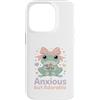Cute Kawaii Anxious Frog Pastel Aestheti Custodia per iPhone 14 Pro Amante della rana pastello Kawaii ansioso ma adorabile