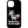 Rare Disease Warrior Gifts for Women and Custodia per iPhone 14 Mese di sensibilizzazione sulle malattie rare Zebra febbraio Malattia rara