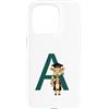 Timowo Studio Custodia per iPhone 15 Pro Giraffa Diploma Lettera A Alfabeto Animale