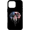 Paint Dripping Patriotic 4th of July US Custodia per iPhone 16 Pro Max Bassotto Doxie Bandiera Americana USA Drip Graffiti Patriottismo