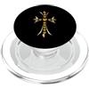 LUKE GALLERY The Yellow Shine Heart Pave Diamonds Gold Cross PopSockets PopGrip per MagSafe