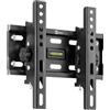 TELE System Supporto TV Parete Inclinabile per TV 14-43 Pollici, Staffa Ultra Resistente fino a 45 kg, VESA 75x75-200x200, Staffa TV LED LCD con Livella a Bolla, Inclinazione +15°~-15°