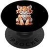 Le Charme Sauvage du Lynx La Lynx Ispirato: Sii Selvaggio, Sii Chic PopSockets PopGrip Adesivo