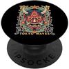 TOKYO WAVES Oni Mask Designs Yokai Oni Maschera Diavolo Giapponese Demone Tattoo Oni Mask PopSockets PopGrip Adesivo