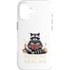 Bookworm Raccoon Reading Healing Custodia per iPhone 16 Leggere invece di guarire carino procione amante dei libri