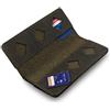 MegaGear Portacarte SD in Pelle: Custodia per Schede di Memoria, 12 Scomparti, Ultra Sottile, Resistente - Verde
