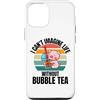 Retro Pig I Can't Imagine Life Without B Custodia per iPhone 12/12 Pro Simpatico maiale retrò Non riesco a immaginare la vita senza Bubble Tea