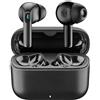 cellularline auricolari true wireless Wavy In-Ear dotati di una custodia di ricarica, la connessione automatica, i controlli touch e fino a 16 ore di autonomia totale, nero