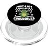 Funny Crocodile Hunter Costume Adult Des Solo un ragazzo che ama i coccodrilli Divertente coccodrillo PopSockets PopGrip per MagSafe