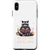Bookworm Raccoon Reading Healing Custodia per iPhone XS Max Leggere invece di guarire carino procione amante dei libri