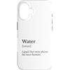 Molle a molla nere Custodia per iPhone 16 La definizione di salute dell'acqua salva vite