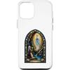 Holy Art Custodia per iPhone 12/12 Pro Nostra Signora Di Lourdes Grotta Mariana Mosaico Sacro Arte Fede
