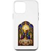 Holy Art Custodia per iPhone 12 mini Opera d'arte a mosaico gotico cattolico calice ed eucaristia