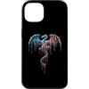 Paint Dripping Patriotic 4th of July US Custodia per iPhone 13 Dragon Fantasy Bandiera americana USA Drip Graffiti Patriottismo