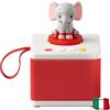 FABA Raccontastorie, Cantastorie per Bambini con contenuti Audio da 0 a 10 Anni, Cassa Audio con Personaggio Sonoro Ele l'Elefante, Gioco educativo Musicale, Versione Italiana