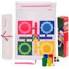 Fisura - Gioco da tavolo portatile parchisi. Gioco da viaggio arrotolabile per spiaggia, vacanze ed escursioni. Pedine incluse. 40 x 9 cm