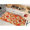 BIANCHERIAWEB Tappeto Passatoia Cucina Corsia Retro Antiscivolo Disegno Avana Colore Arancio By Suardi 55x115 Arancio