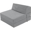 Loft 25 Sedia Singola Pieghevole Graceland Z Bed | Dormire Ospite Soggiorno Futon | Interno Pieghevoli Divano Sedia | Materassi da Letto Leggero con Poggiatesta (Grafite Graceland)