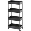 OHMG Carrellino Salvaspazio, Carrello da Cucina, Carrello Portaoggetti, 40 * 22 * 90 cm, Ripiano a 4 Strati (HJ181912_01)