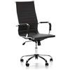 VS Venta-stock Sedia da Ufficio Londres reclinabile Nero, Ecopelle, Sedia Executive con poggiatesta Imbottito, Altezza Regolabile, Design ergonomico