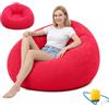 MOFXWHE Poltrona gonfiabile, divano gonfiabile, impermeabile, gonfiabile, con pompa ad aria, portatile, galleggiante, per esterni, campeggio, viaggi, spiaggia, piscina (rosso)
