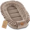 Totsy Baby Riduttore lettino neonato - 90x50 cm nido culla pod cocoonababy babynest antisoffoco per bambina e bambino baby nest per neonati Velvet Beige