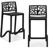 REDÒKASA Sgabello in polipropilene TETI con poggiapiedi H65, MADE IN ITALY, idrorepellente, resistenza ai raggi UV, design moderno, ideale per sala da pranzo, cucina, bar, ristoranti o giardino (2, Ghisa)
