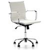 VS Venta-stock Sedia da Ufficio Croma reclinabile Bianco, Ecopelle, Sedia Executive con poggiatesta e braccioli Imbottiti, Altezza Regolabile, Design ergonomico