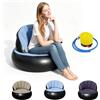 MeYuxg Divano Gonfiabile con Pompa, Rivestimento in Peluche Sdraio Gonfiabile, Poltrona Gonfiabile Impermeabile per Interni, Esterni, Casa, Viaggi e Feste in Spiaggia (Blu Chiaro)