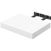 WOLTU Mensola da Muro Rettangolare Scaffale Libreria a Parete Decorazione per Cameretta Ufficio Porta CD/Dvd in Legno Bianco 30cm RG9371ws