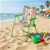 KASANOVA Sedia bambino pieghevole verde decori mare