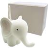 VIRSUS 5 Bomboniere in Ceramica a Forma di ELEFANTINO con Profumatore, Misura 11x15x12 cm, Bastoncini e Luce a LED, Regalo per Battesimo, Comunione, Feste, Matrimonio -780M