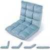 COSTWAY Sedia da Pavimento, Cuscino Imbottito da Terra con Schienale Reclinabile a 14 Livelli, Poltrona Pieghevole Relax, Lettura, Yoga e Meditazione, per Soggiorno, Camera da Letto (Verde)