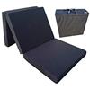 Natalia Spzoo Materasso pieghevole lunghezza 180x80x10 cm con sacchetto (Nero)