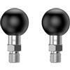 GIONAR 2 viti M8 con adattatore a sfera da 1 pollice, Ram Mount, per specchietto retrovisore moto, braccio di collegamento compatibile con Ram Mount Moto