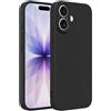 Captor Cover iPhone 17 Custodia Colorata in Silicone Liquido, Antiurto, Flessibile, Bordo Rialzato per Schermo e Protezione Fotocamera, Morbida Con Microfibra Interna per iPhone 17 Cover (Nero)