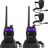 Retevis RT5R Walkie Talkie Lunga Distanza 5W 128 Canali 1400mAh Ricetrasmittenti 50CTCSS/105DCS FM VOX Torcia Walkie Talkie Professionali con Microfono Altoparlante (Nero,2 Pezzi)