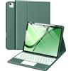 Harvopu Custodia per iPad Air 13 pollici e Pro 12.9 con tastiera, trackpad multi-touch, retroilluminato a 7 colori, copertura per tastiera rimovibile per iPad Pro 12,9 (6a, 5a, 4a, 3a generazione