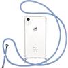 Vauki Cover per iPhone XR con Cordino, Custodia con Laccio Collana Tracolla Trasparente Silicone TPU+PC Bumper Back Antigraffio Proteggere Case Corda per iPhone XR,Viola