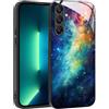 YUXING Cover per Samsung Galaxy A37 5G - Abstact Art Geometry Pattern Antigraffio Vetro Back Cover, Custodia Antiurto Antiscivolo Sottile (Starry Sky)
