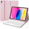 IVEOPPE Tastiera Custodia per iPad A16 11/10 Generazione, Cover Tastiera Italiano QWERTY Bluetooth Staccabile Magnetica per iPad 10 Generazione/A16 11 Generation 2025 11, Rosa