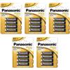 PANASONIC Confezione da 5 blister da 4 batterie alcaline Power Bronze LR6 AA 1,5 V