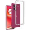 REY Cover in Gel TPU Trasparente per Motorola Edge 50 Fusion 5G, Ultra Sottile 0,33 mm, Morbido Flessibile, Custodia Silicone