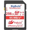 BigBuild Technology - Scheda di memoria UHS-I U3, 95 MB/s, 256 GB, per Canon EOS 1200D, 1300D, 200D, 200D, 4000D, 5DS, 5DS R, 77D, 800D, 80D, 9000D, 5D Mark IV, 6D Mark II, M100, M3, M5, M50, M6, R